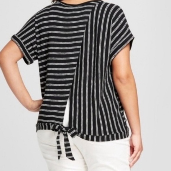 a new day striped tie back shirt T008 - Picture 2 of 7